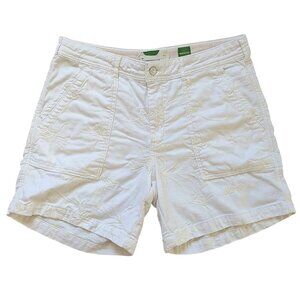 Anthropologie The Wanderer Shorts Womens 30 White Floral Pattern Summer Vacation